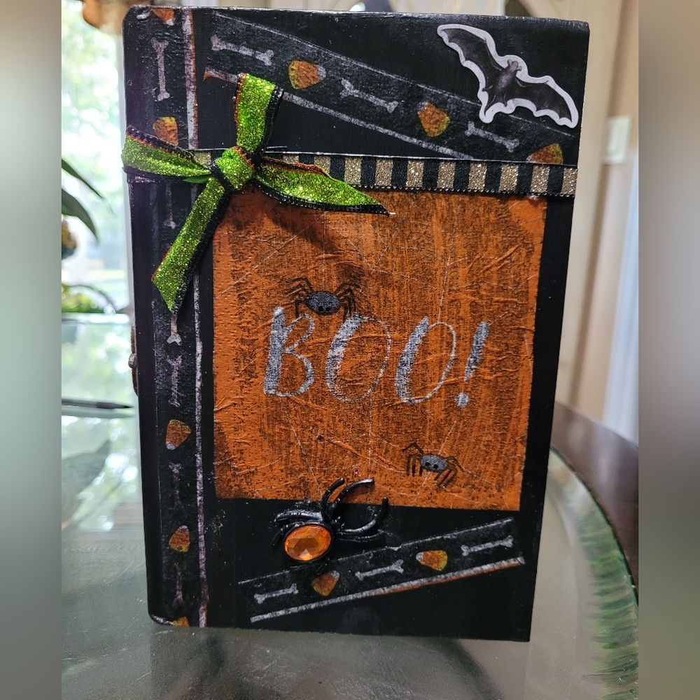 Halloween decoration! It is a hardcover book to display.